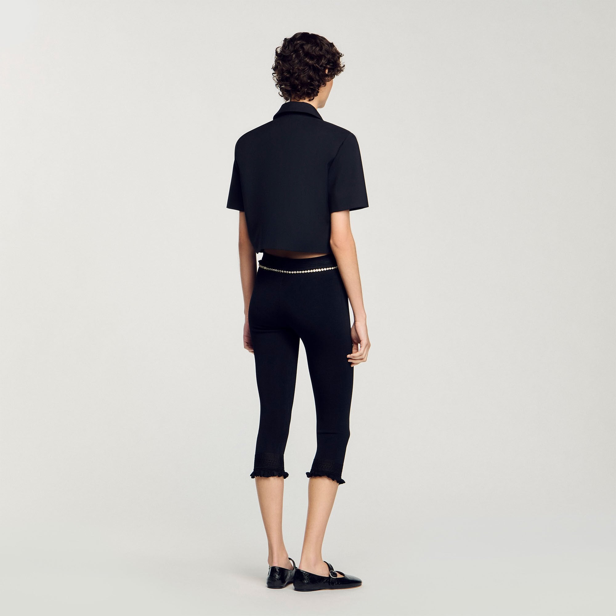 Short-sleeved jacket Black Sandro Women