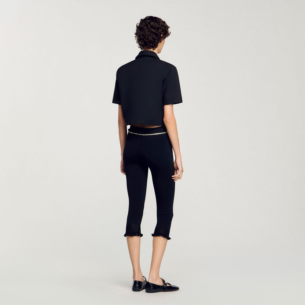 Short-sleeved jacket Black Sandro Women