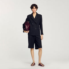 Double-breasted suit jacket Black Sandro Women