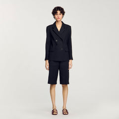 Double-breasted suit jacket Black Sandro Women