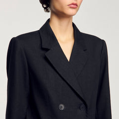Double-breasted suit jacket Black Sandro Women