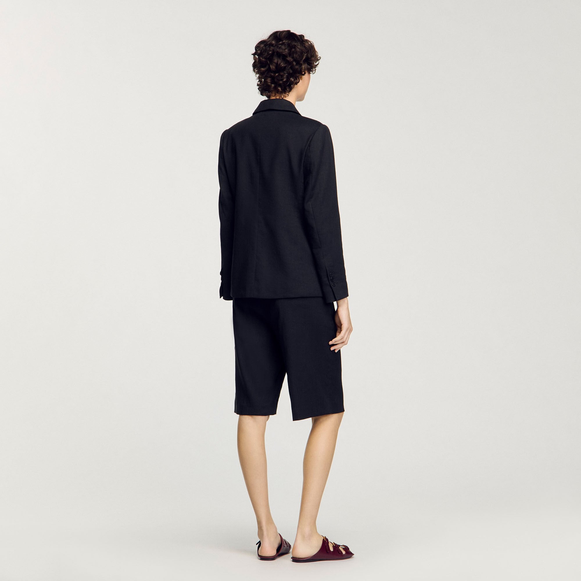 Double-breasted suit jacket Black Sandro Women