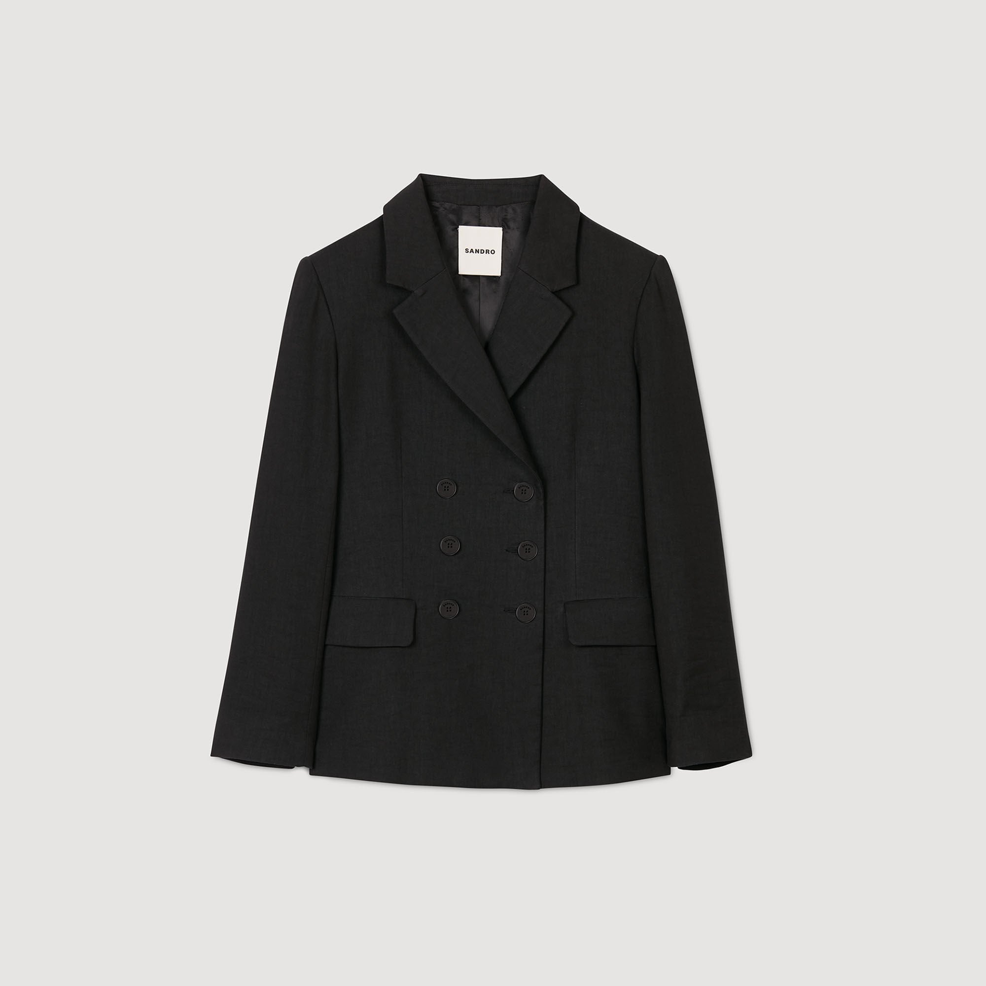 Double-breasted suit jacket Black Sandro Women