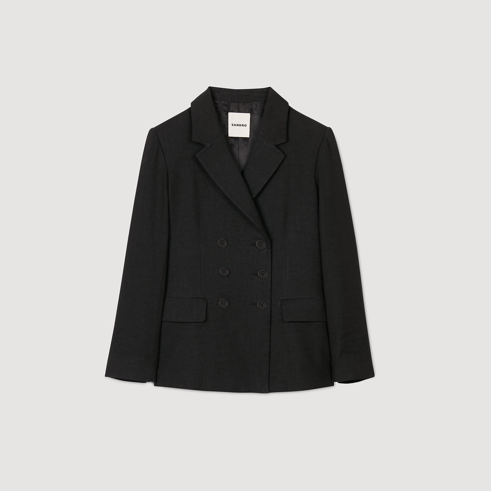 Double-breasted suit jacket Black Sandro Women