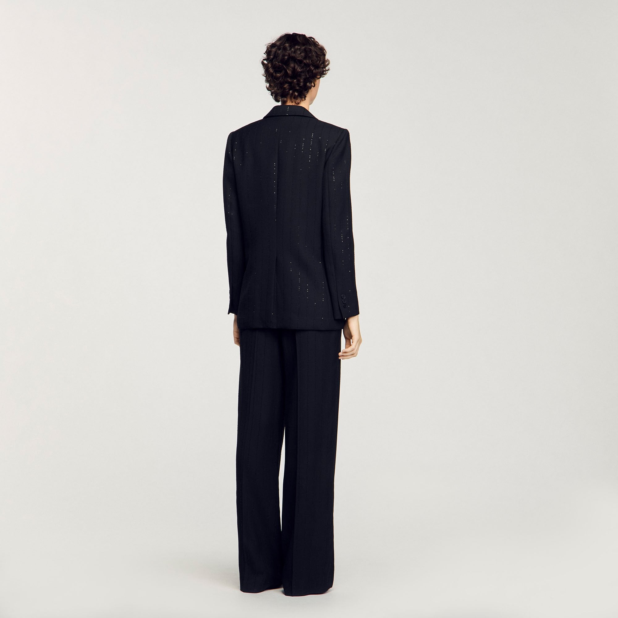 Sequinned suit jacket Black Sandro Women