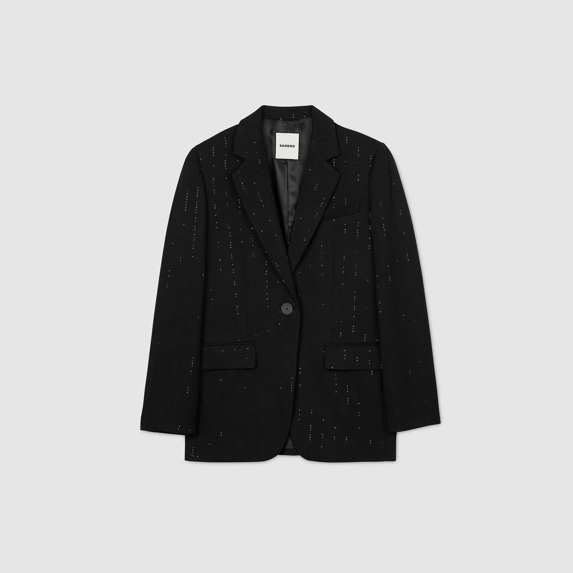 Sequinned suit jacket Black Sandro Women