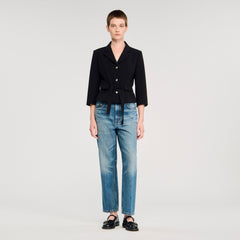 Short tailored jacket Black Sandro Women