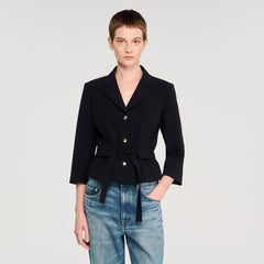 Short tailored jacket Black Sandro Women