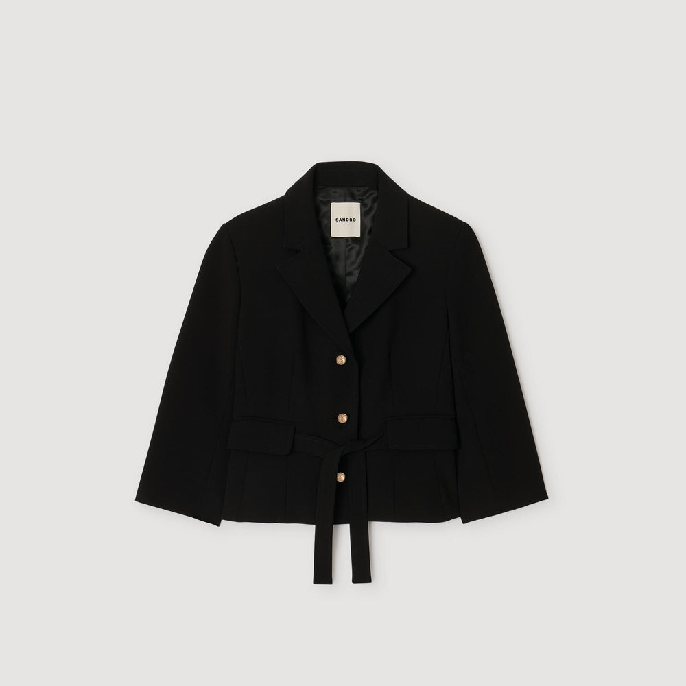 Short tailored jacket Black Sandro Women