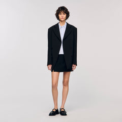 Crossed tailored jacket Black Sandro Women