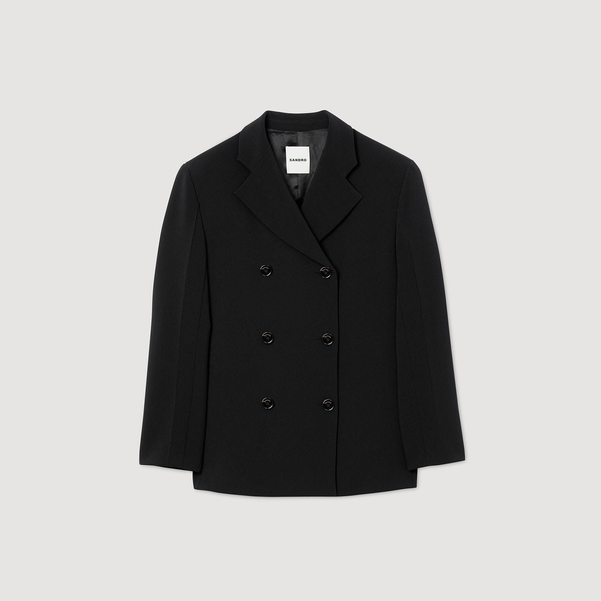 Crossed tailored jacket Black Sandro Women