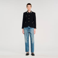 Tweed jacket Black Sandro Women