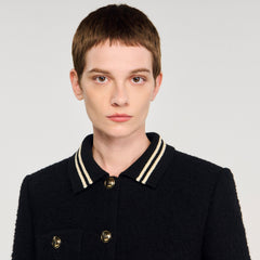 Tweed jacket Black Sandro Women