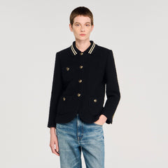 Tweed jacket Black Sandro Women