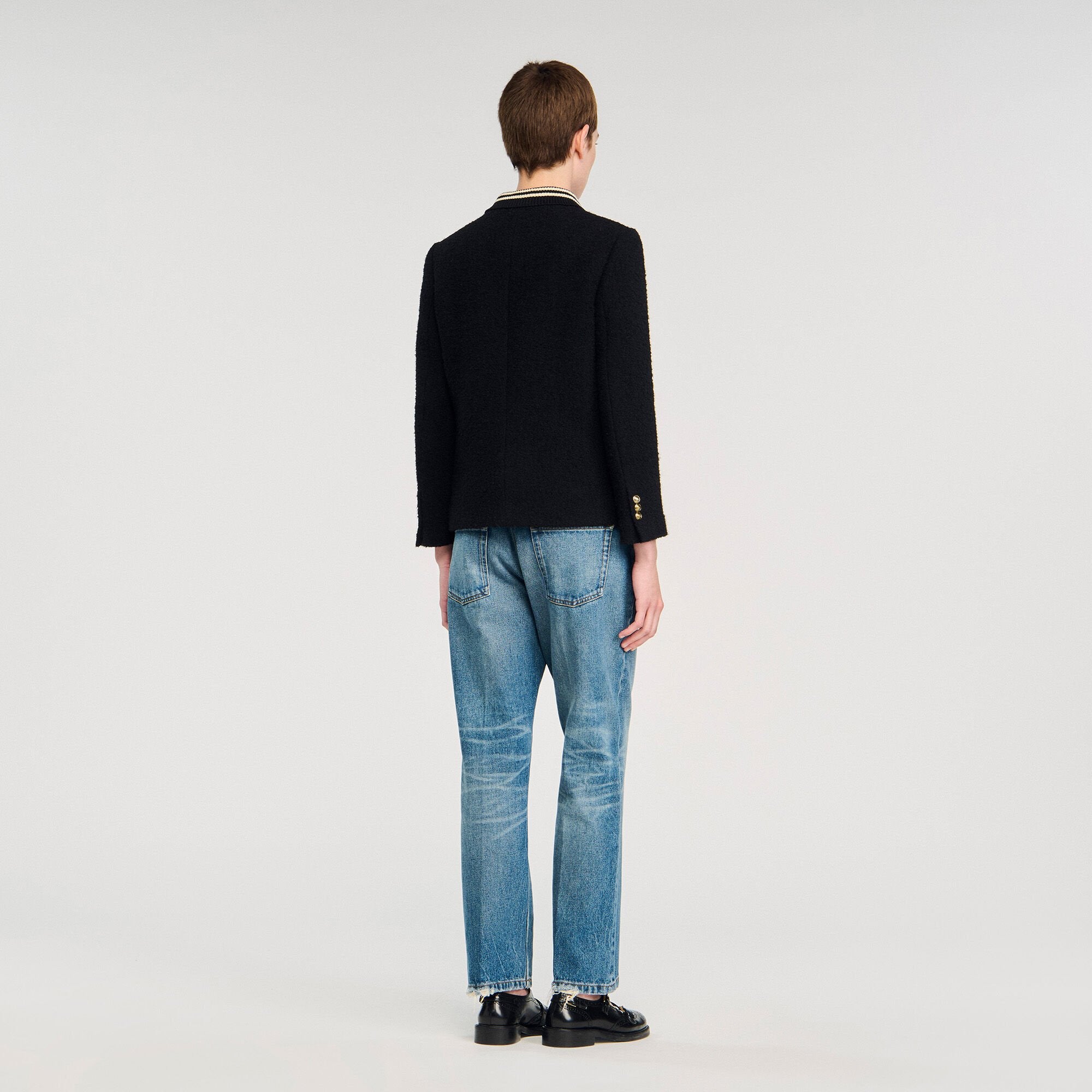 Tweed jacket Black Sandro Women
