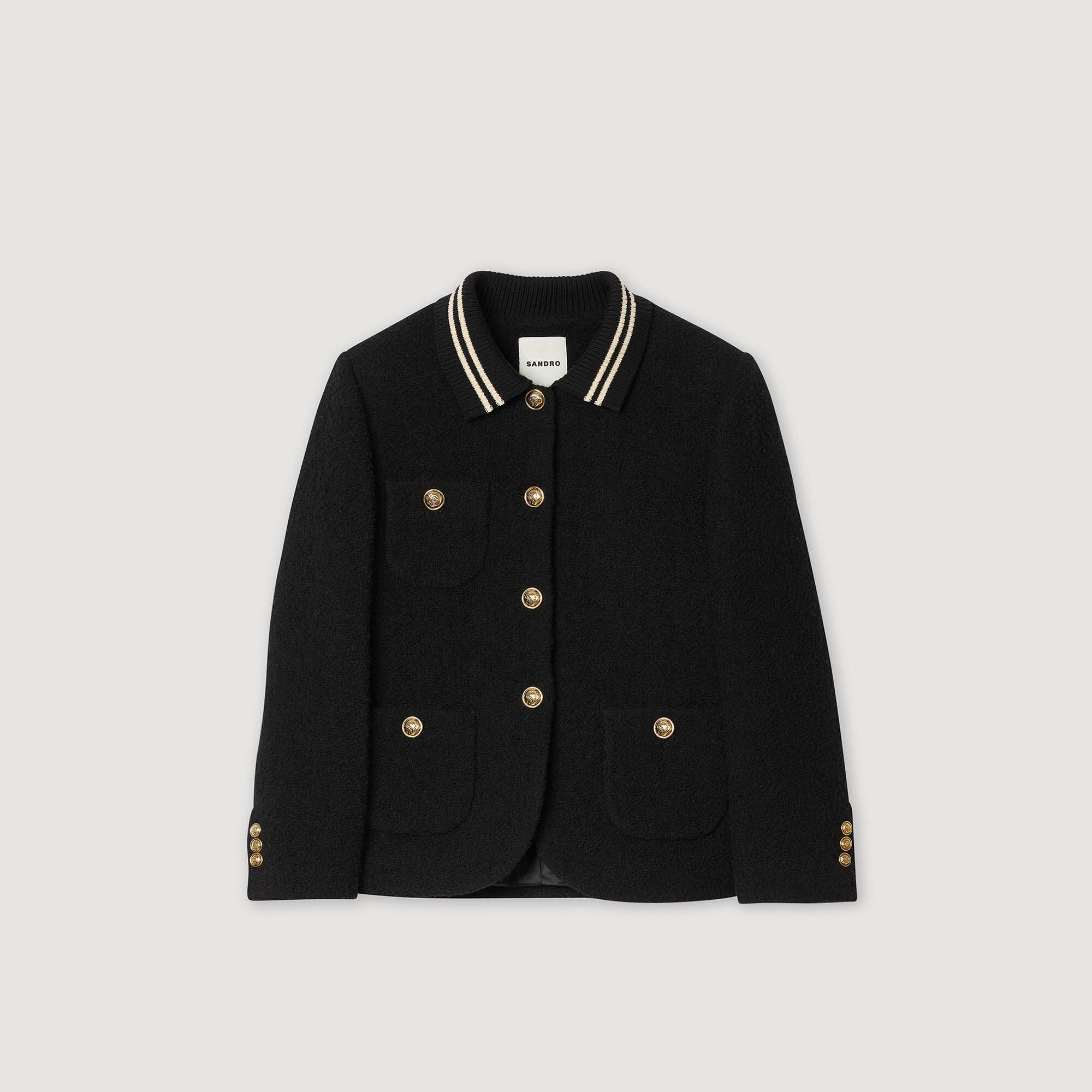 Tweed jacket Black Sandro Women