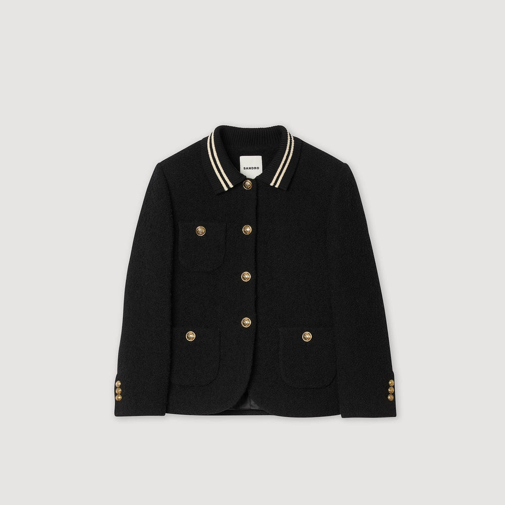 Tweed jacket Black Sandro Women