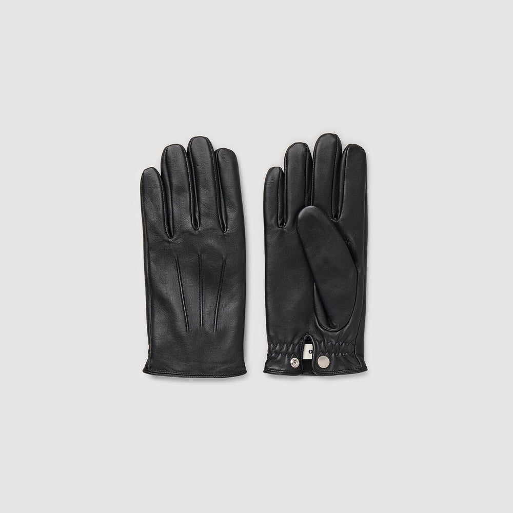 Leather gloves Black Sandro Men