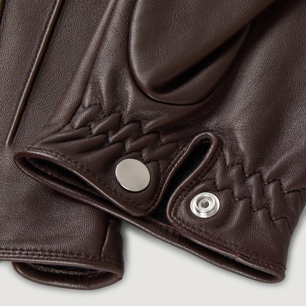 Leather gloves Black Brown Sandro Men