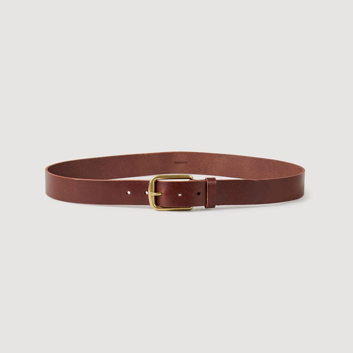 Leather belt Chocolate Sandro Men