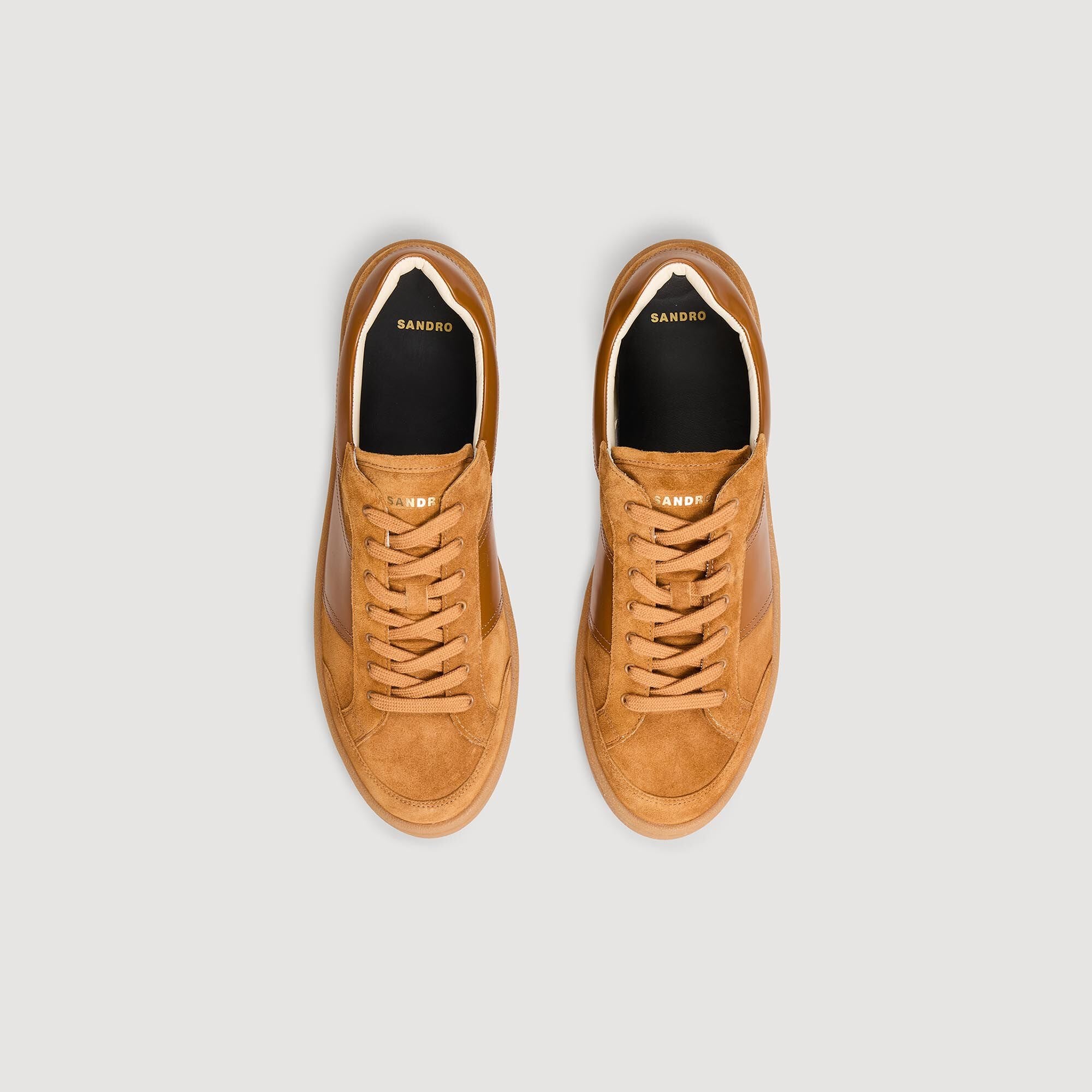 Suede Sneakers Camel Sandro Men