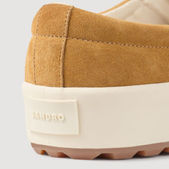 Split leather slip-ons Camel Sandro Men