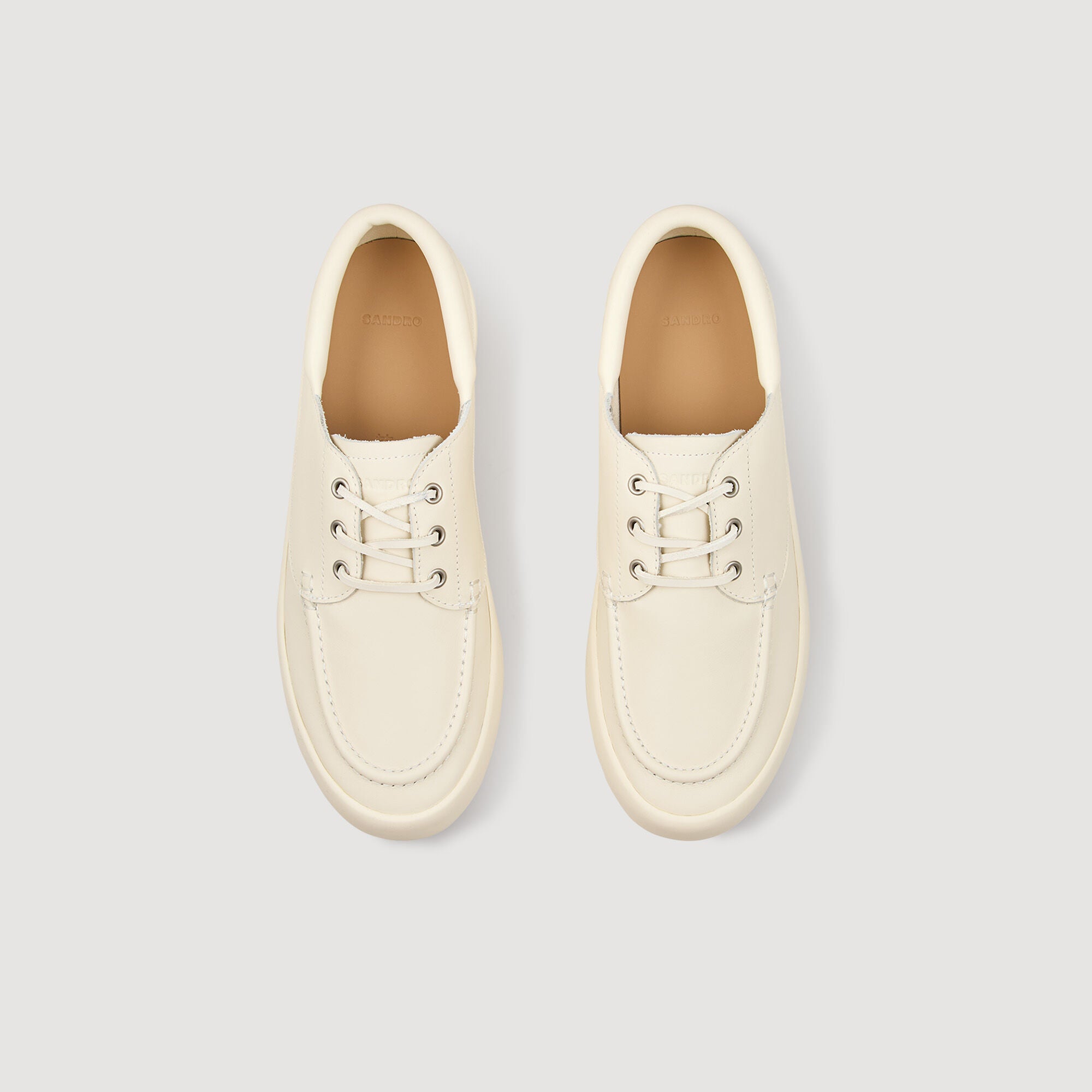 Leather boat shoes Off-White Sandro Men