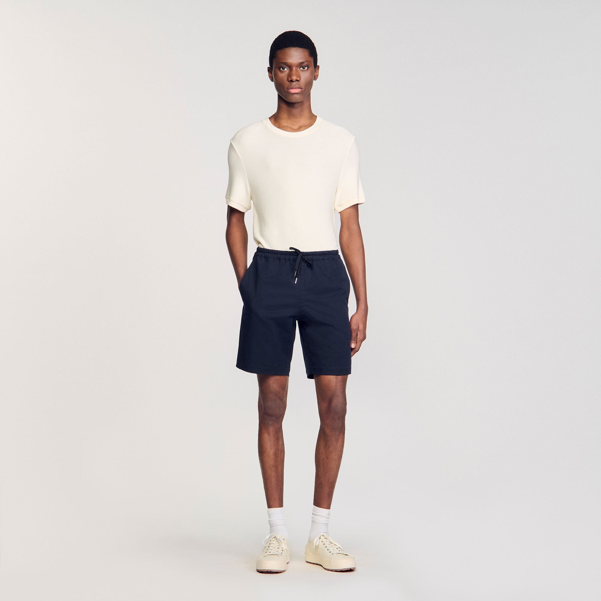 Cotton shorts Midnight Blue Sandro Men