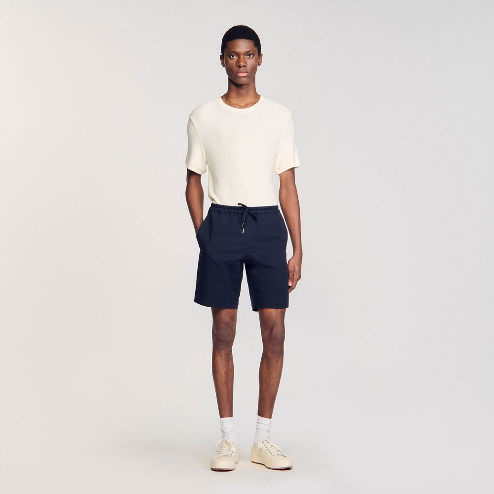 Cotton shorts Midnight Blue Sandro Men