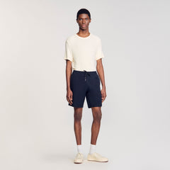 Cotton shorts Midnight Blue Sandro Men