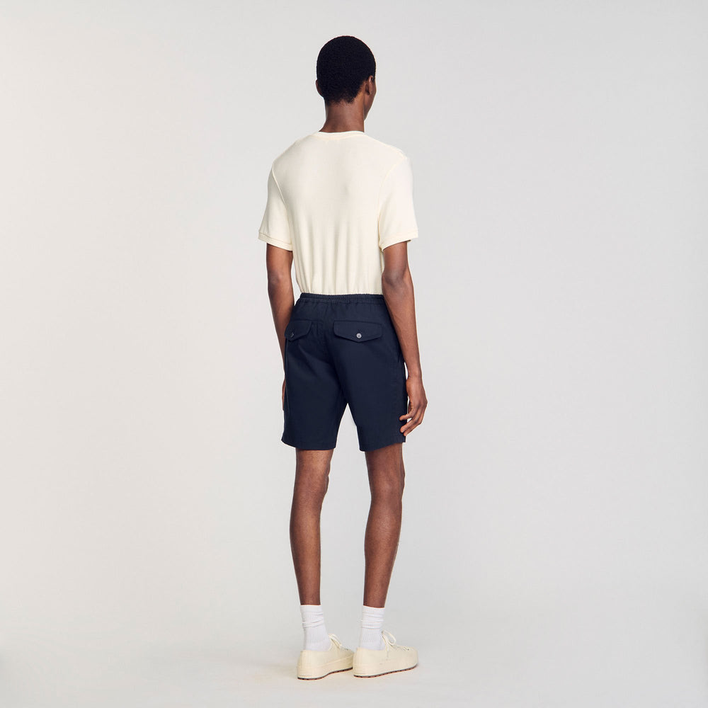 Cotton shorts Midnight Blue Sandro Men