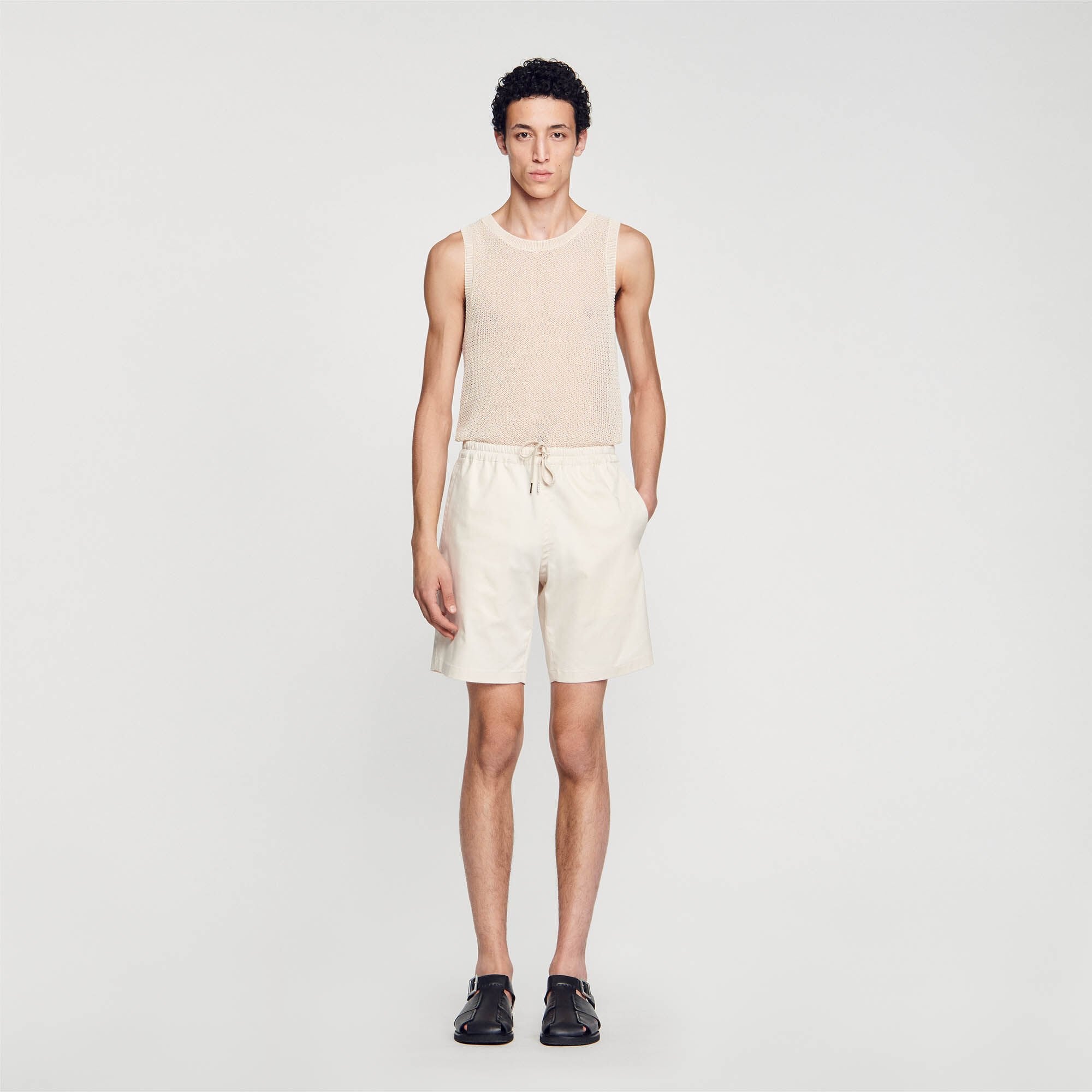 Cotton shorts Light Beige Sandro Men