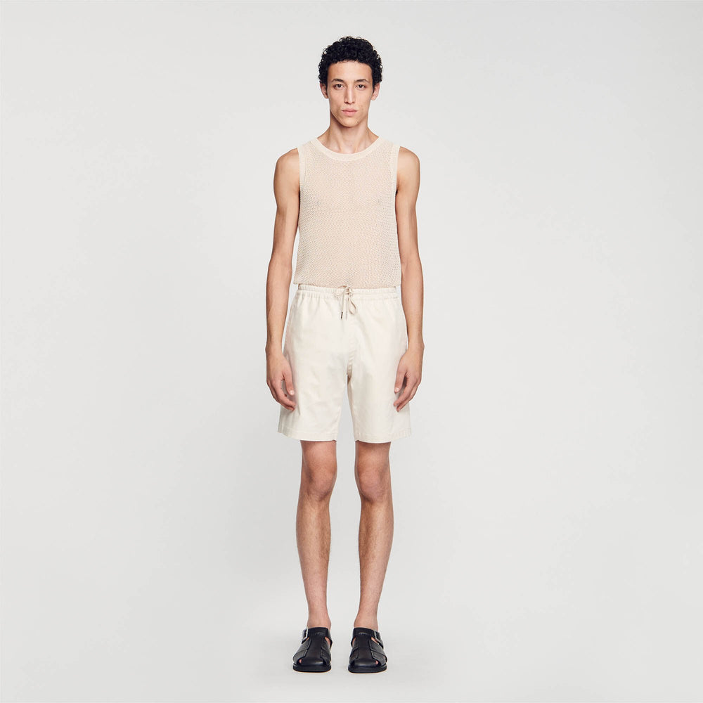 Cotton shorts Light Beige Sandro Men