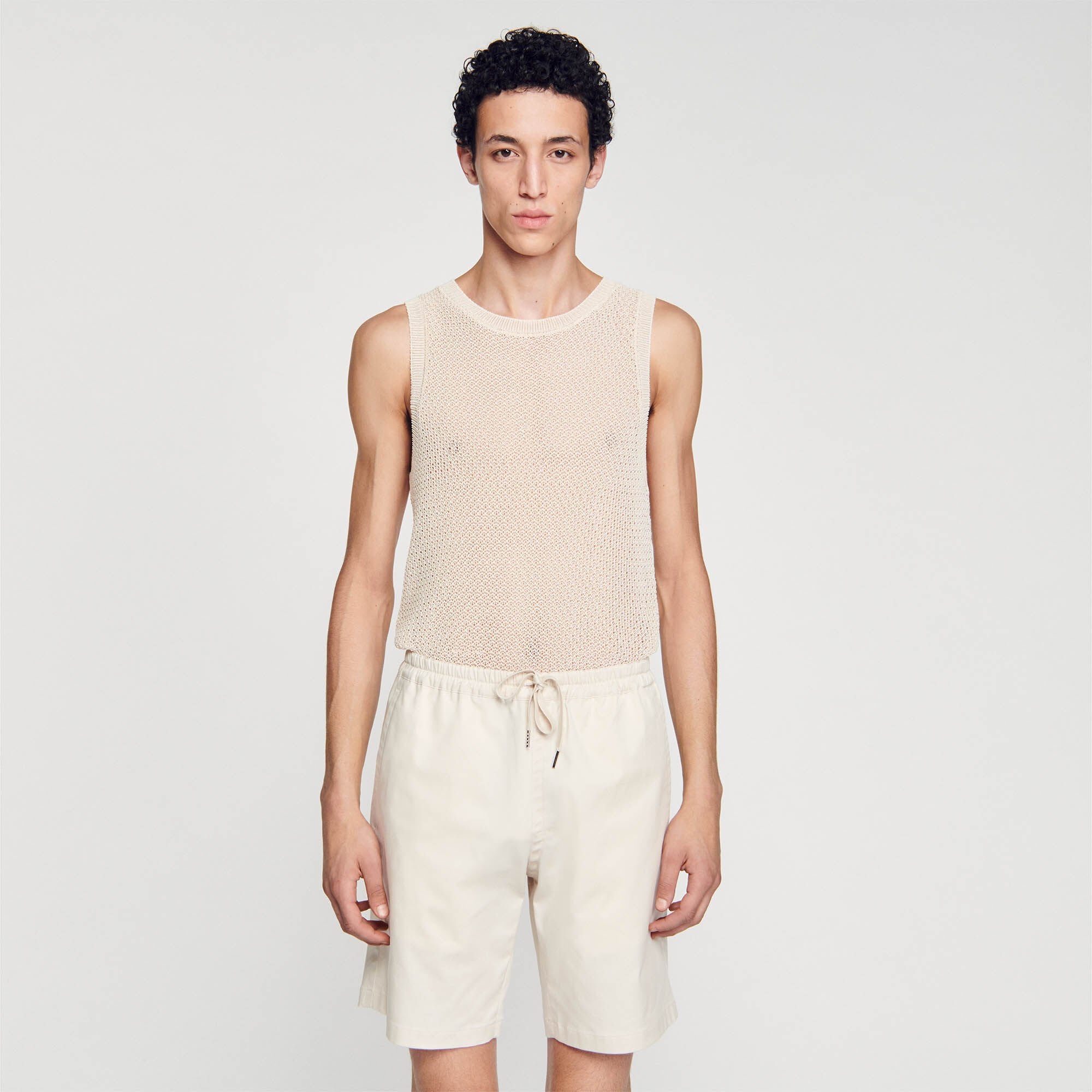 Cotton shorts Light Beige Sandro Men