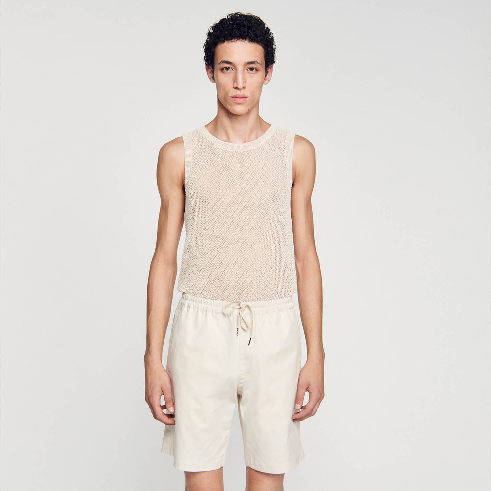 Cotton shorts Light Beige Sandro Men