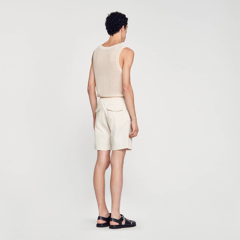 Cotton shorts Light Beige Sandro Men