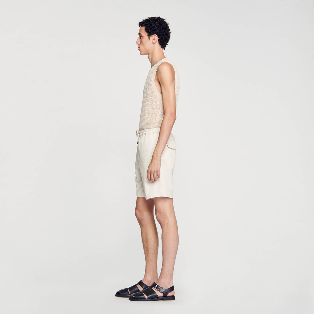 Cotton shorts Light Beige Sandro Men