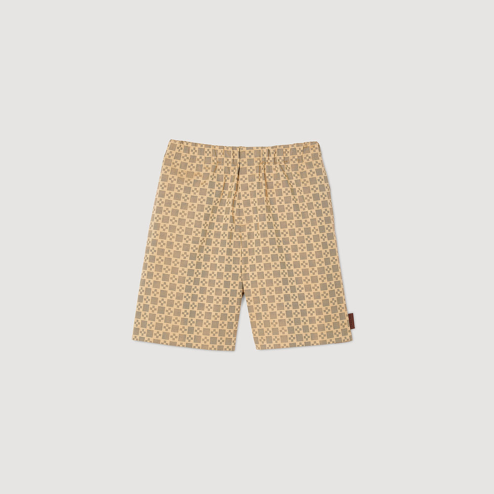 Square Cross jacquard shorts Sand Sandro Men