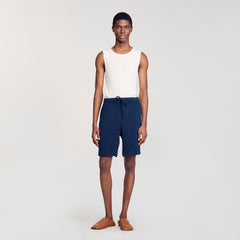 Pleated Bermuda shorts Royal Blue Sandro Men