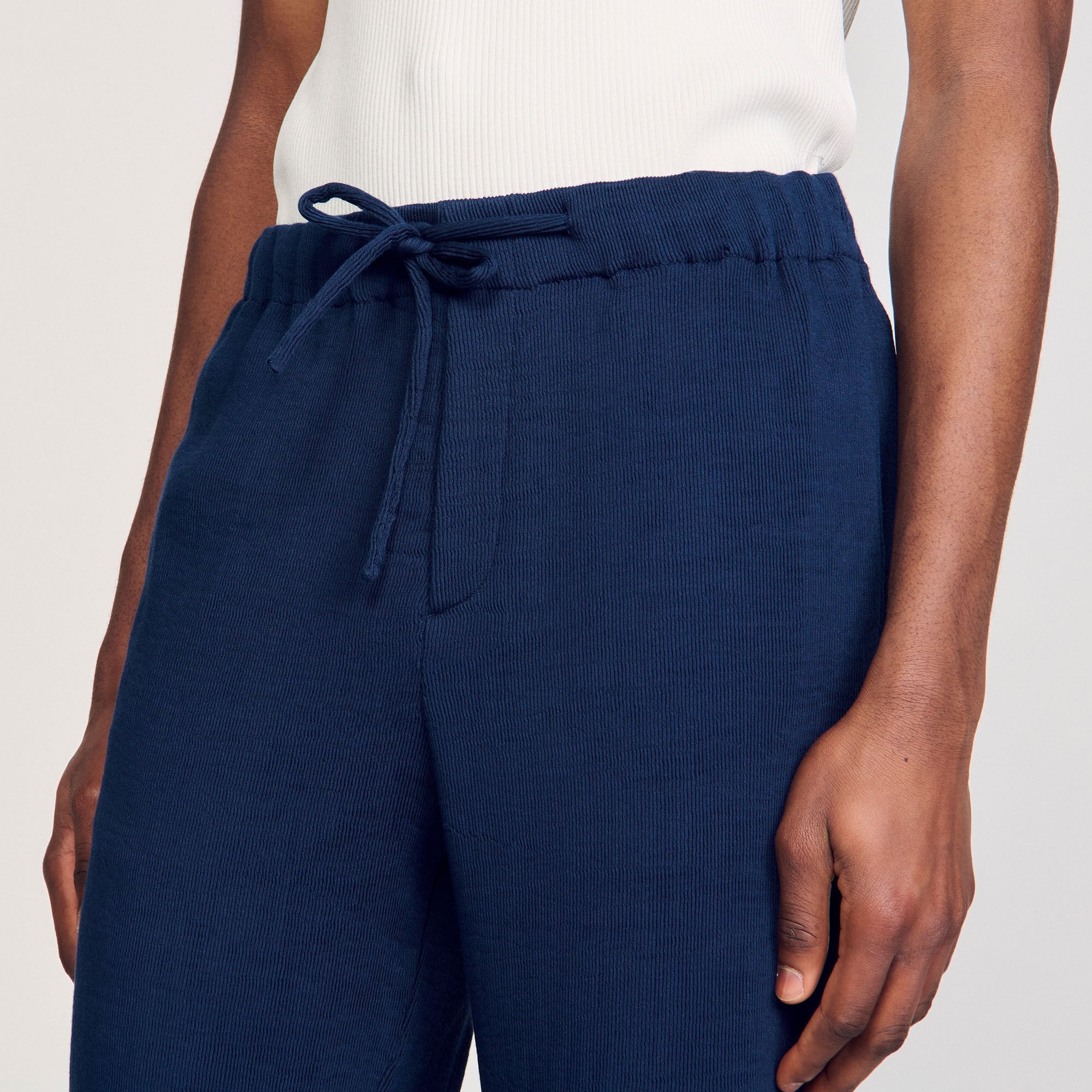 Pleated Bermuda shorts Royal Blue Sandro Men
