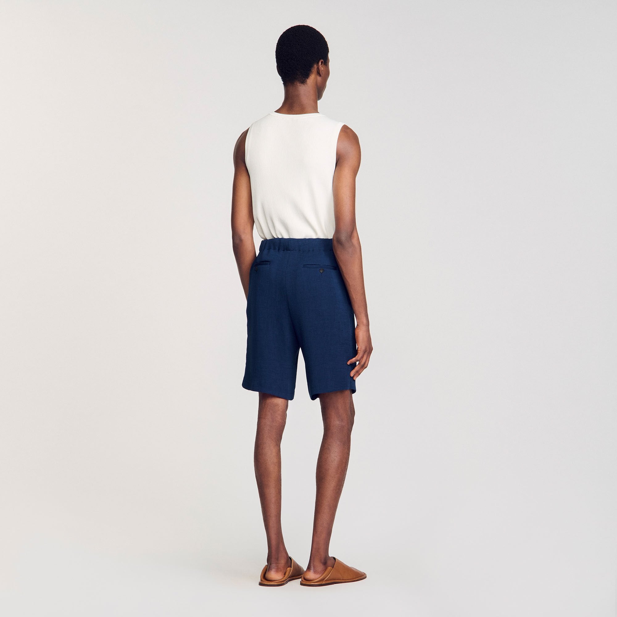 Pleated Bermuda shorts Royal Blue Sandro Men
