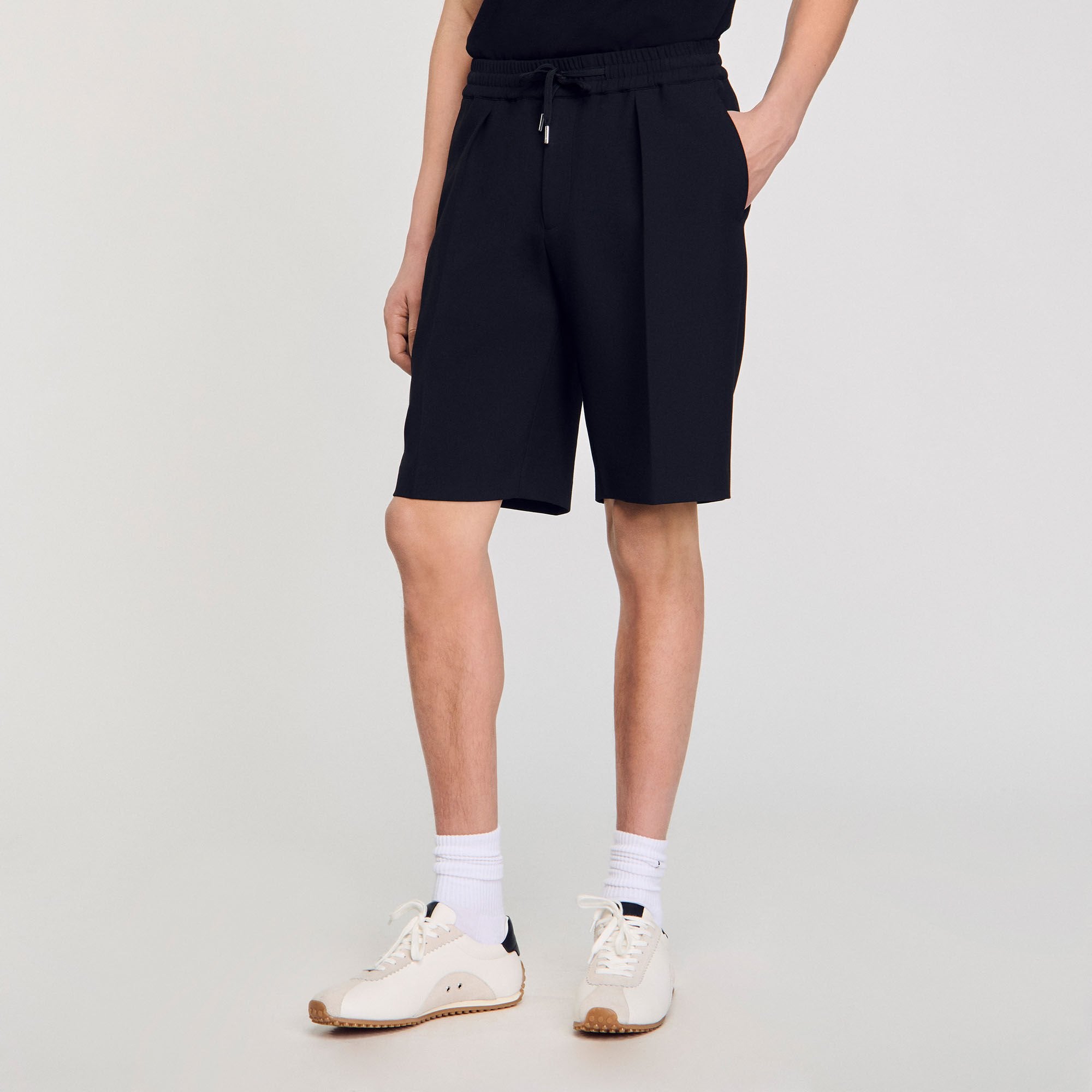 Jersey Bermuda shorts Black Sandro Men