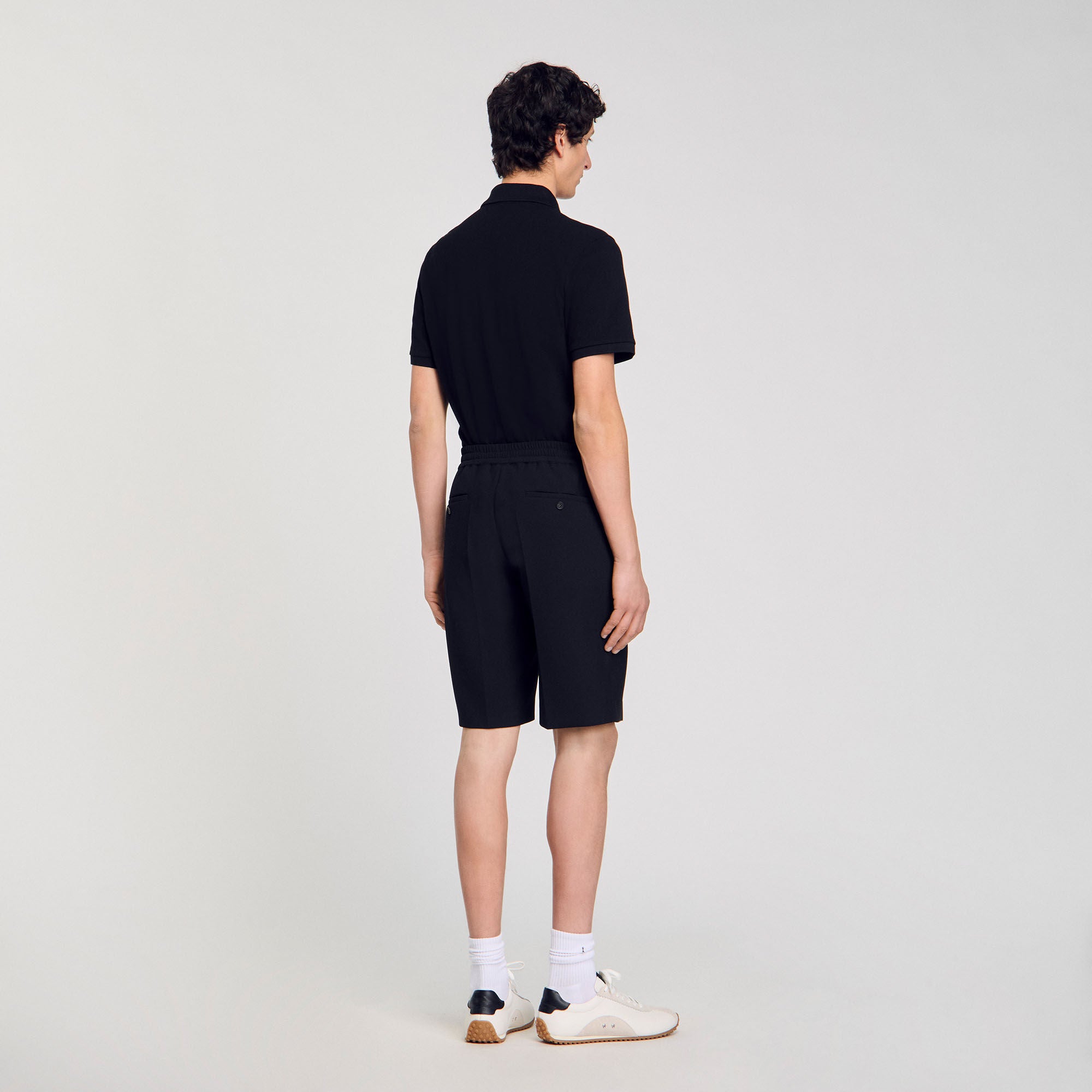 Jersey Bermuda shorts Black Sandro Men