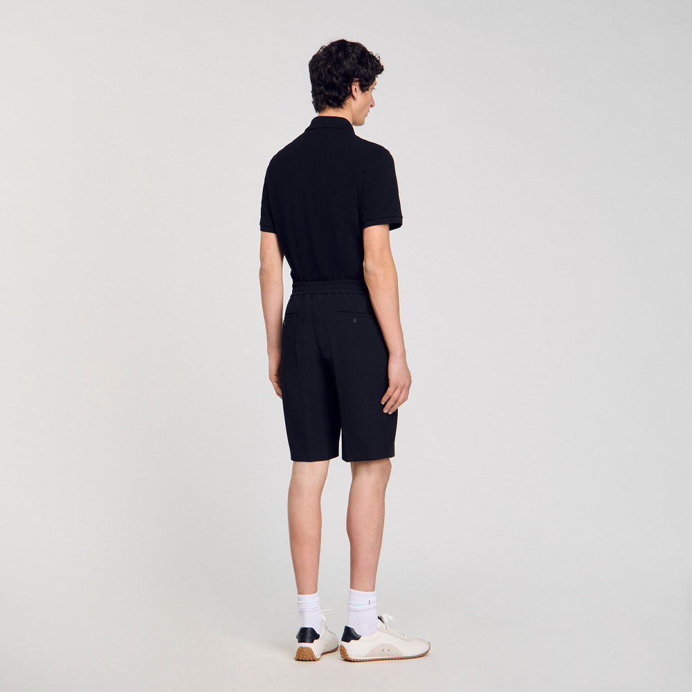Jersey Bermuda shorts Black Sandro Men