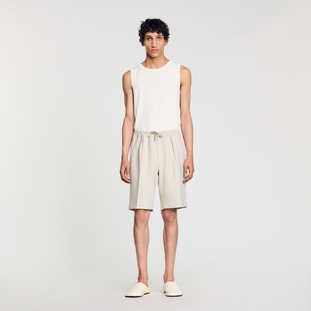 Jersey Bermuda shorts Aluminum Sandro Men