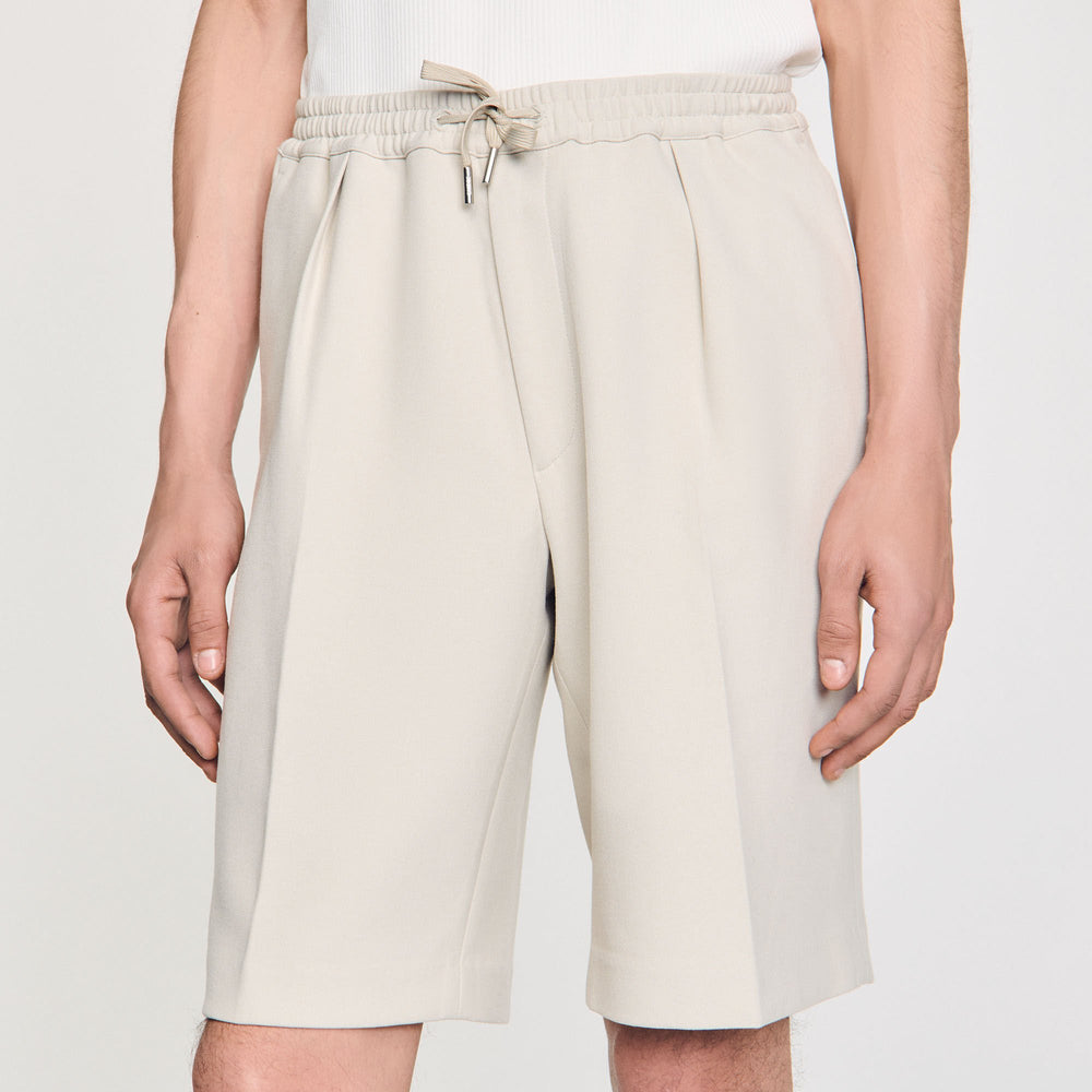 Jersey Bermuda shorts Aluminum Sandro Men