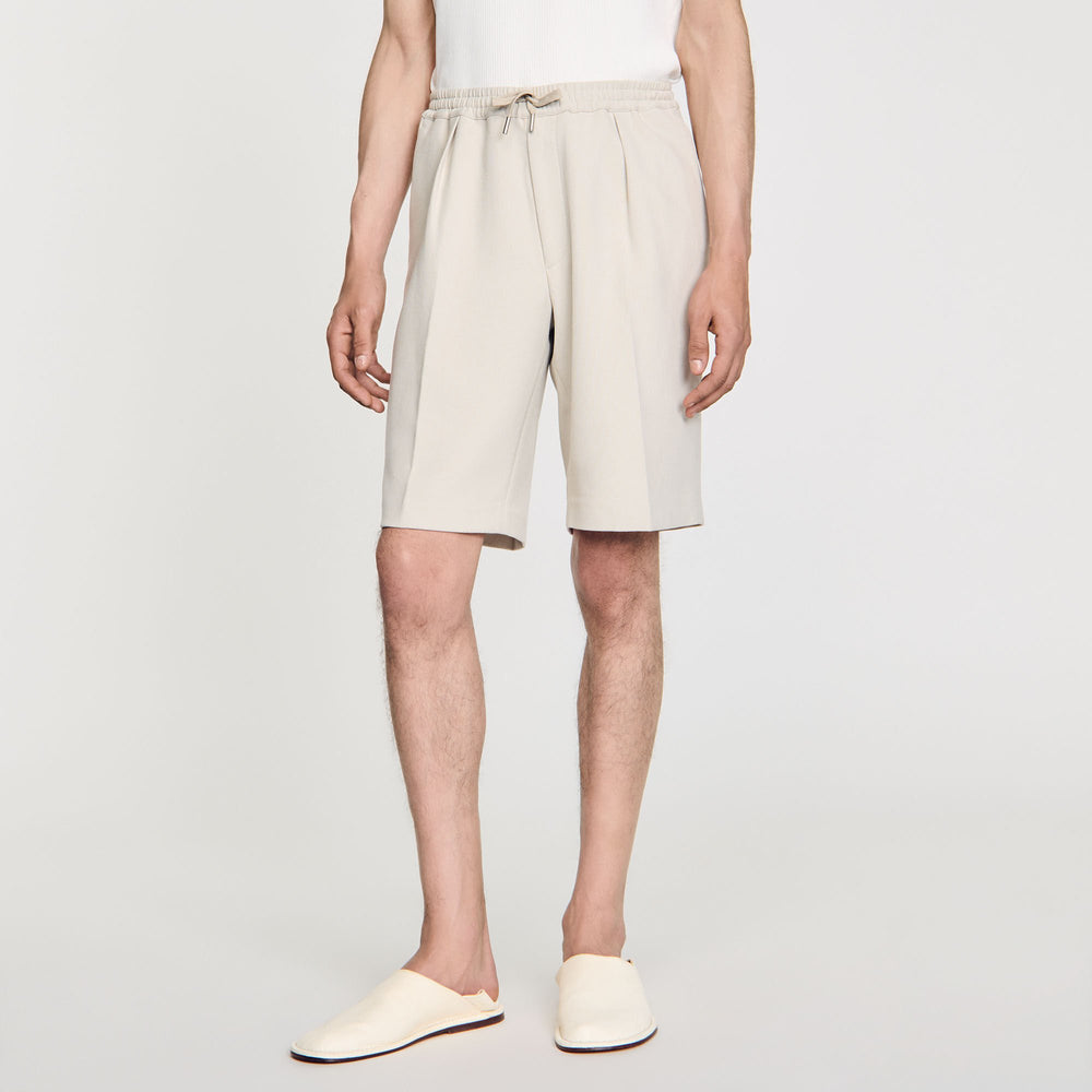 Jersey Bermuda shorts Aluminum Sandro Men