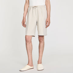 Jersey Bermuda shorts Aluminum Sandro Men