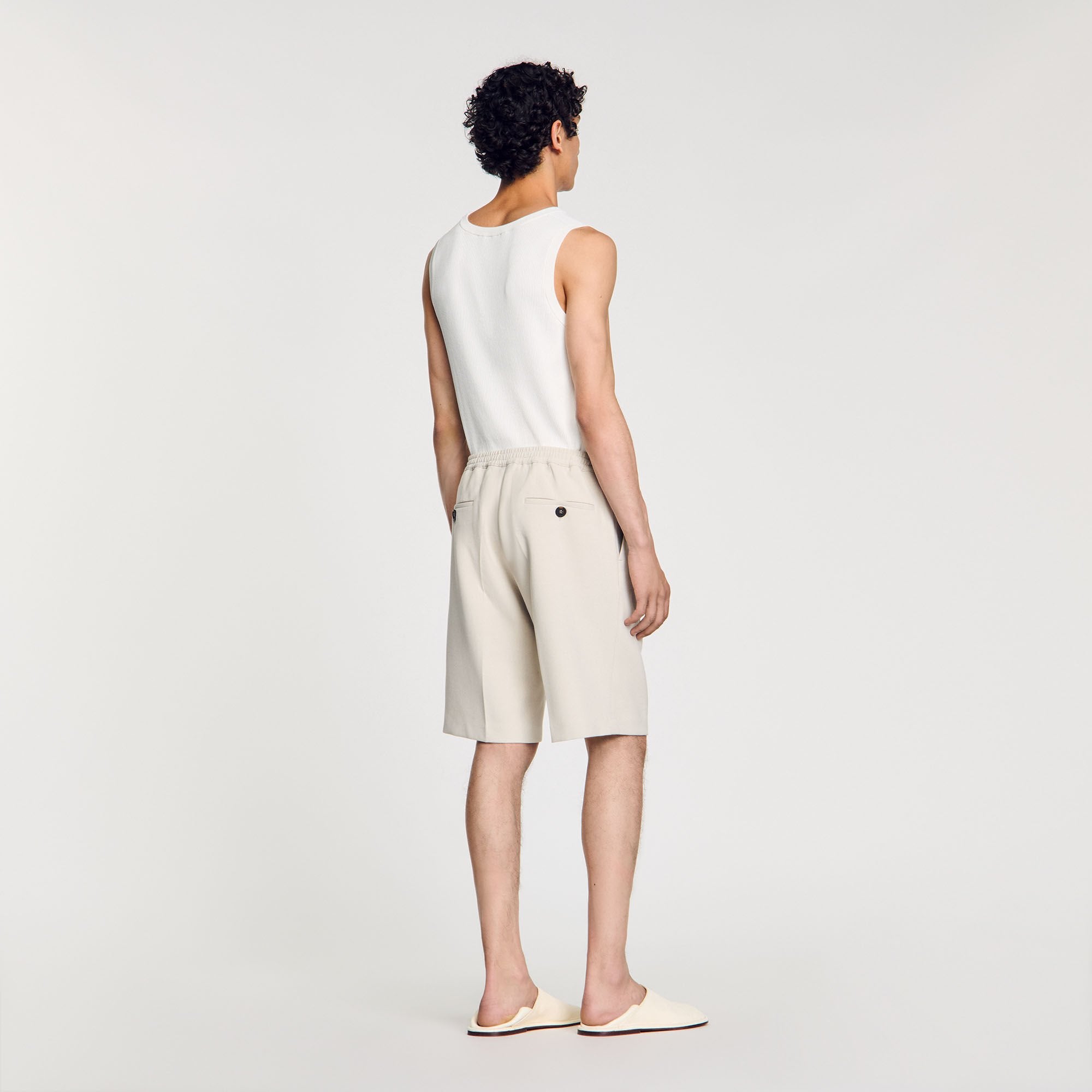 Jersey Bermuda shorts Aluminum Sandro Men