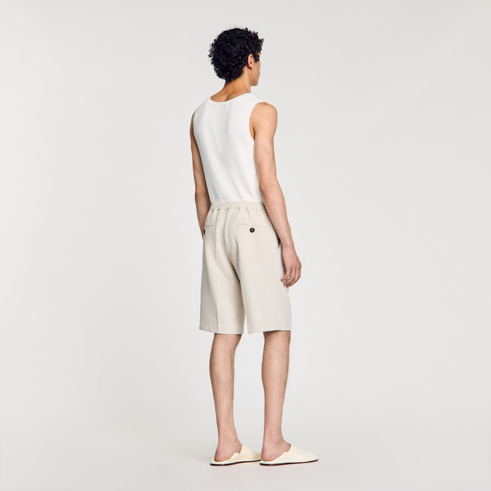 Jersey Bermuda shorts Aluminum Sandro Men
